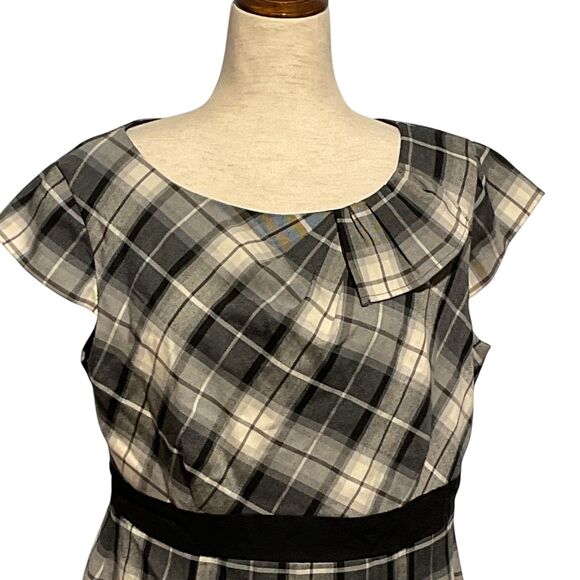 Dress Barn Plaid Sheath Midi Dress 16 - Picture 3 of 11